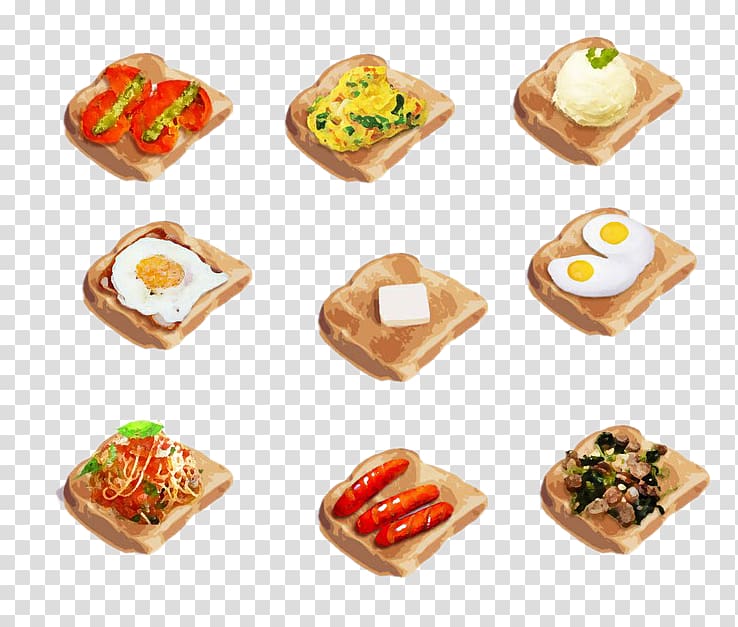Toast Food Pixiv Watercolor painting Illustration, breakfast transparent background PNG clipart
