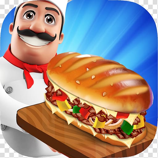 Cheeseburger Food Court Fever: Hamburger 3 Hamburger Fever Cooking Chef, hot dog transparent background PNG clipart
