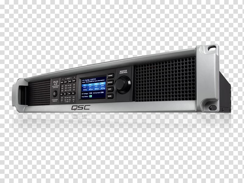 Electronics QSC Audio Products Audio power amplifier Programmable logic device, Amplifier transparent background PNG clipart