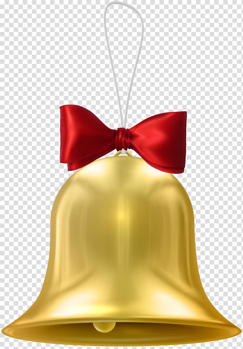 Christmas Bell , Christmas Gold Bell transparent background PNG clipart
