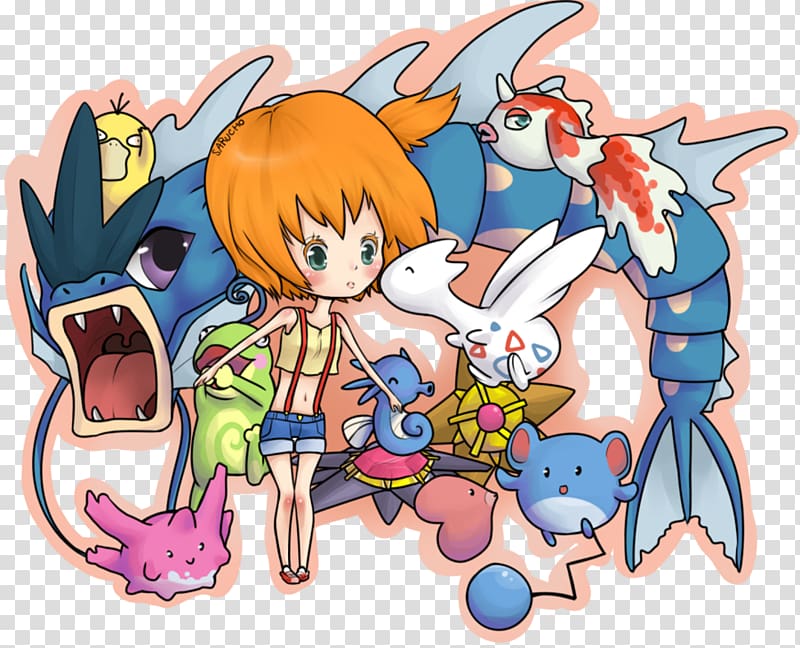 Misty Digital art Drawing Illustration Pokémon, snorlax sleeping transparent background PNG clipart