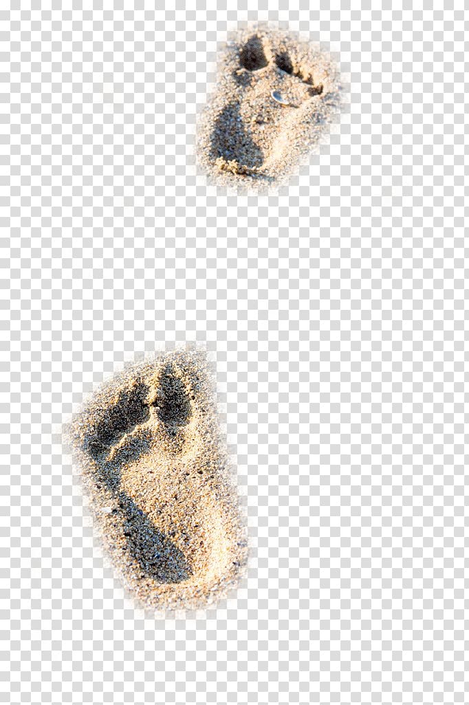 pair of footprints in the sand, Beach Sand Footprint, Beautiful beach footprints transparent background PNG clipart