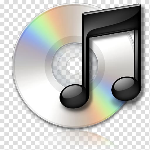 silver disc with black music note illustration, computer computer icon multimedia, iTunes transparent background PNG clipart