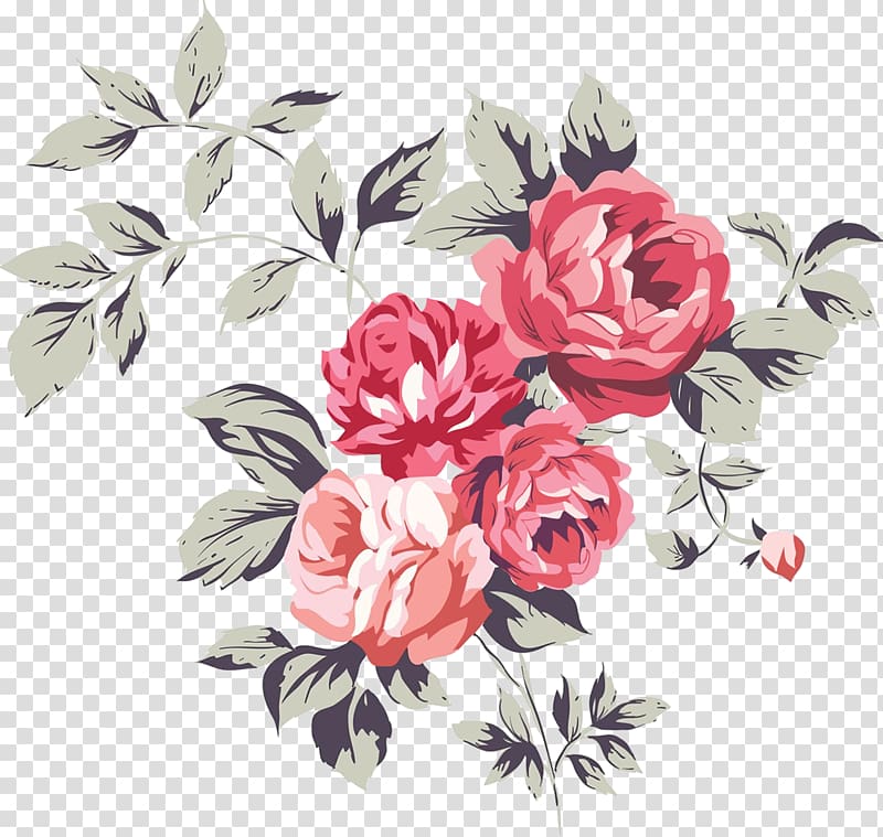 Drawing Rose , waterflower transparent background PNG clipart