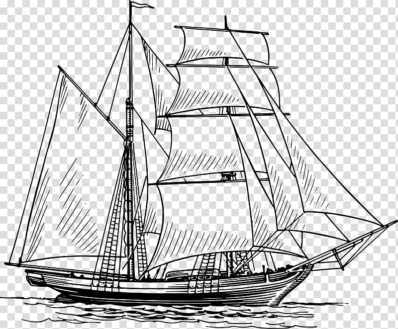 Drawing Sailboat Sailing ship, Ship Outline transparent background PNG clipart