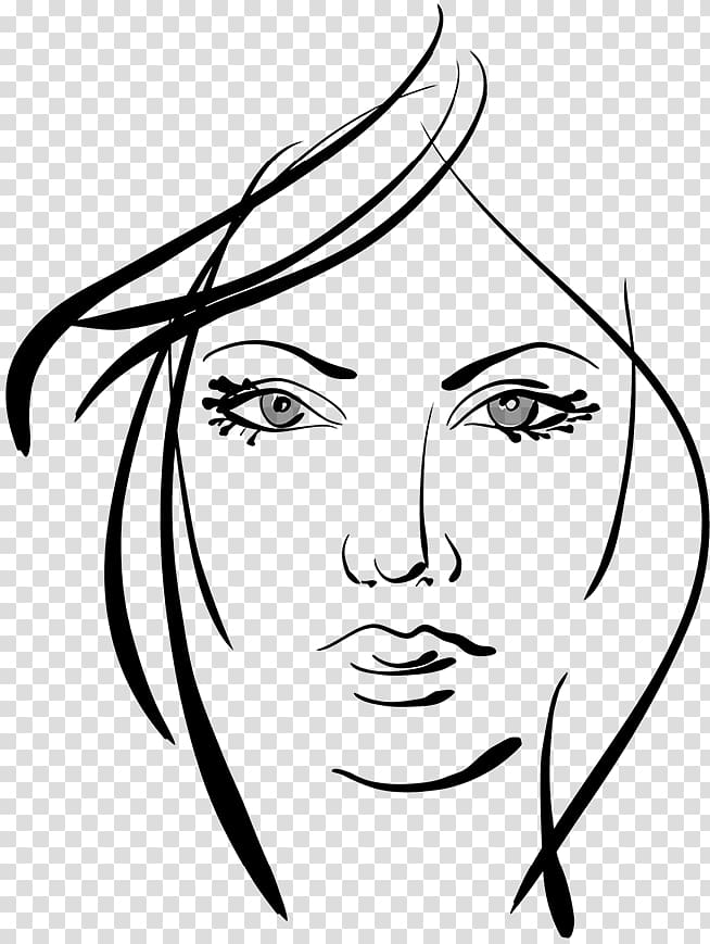 Black and white Drawing Female Sketch, design transparent background PNG clipart