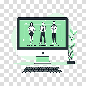 illustration, Online Review, internet, web, online, user, rate, review, social media, evaluation, opinion transparent background PNG clipart thumbnail