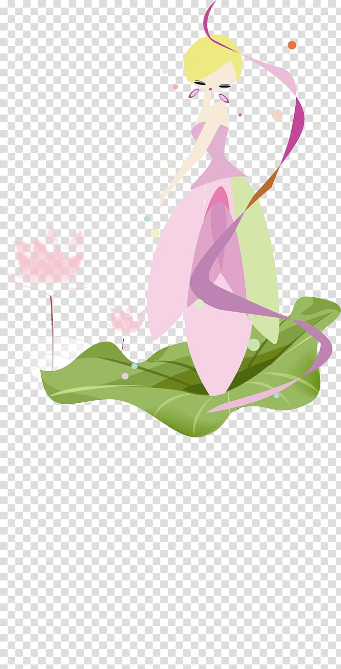 Fairy Illustration, Hand drawn illustration Flower Fairy transparent background PNG clipart
