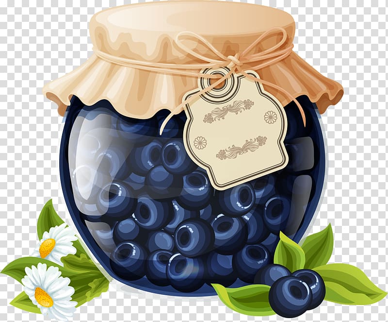 Gelatin dessert Fruit preserves BlackBerry , Blueberry wine transparent background PNG clipart