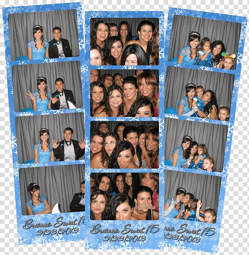 booth Quinceañera Collage Birthday, collage transparent background PNG clipart