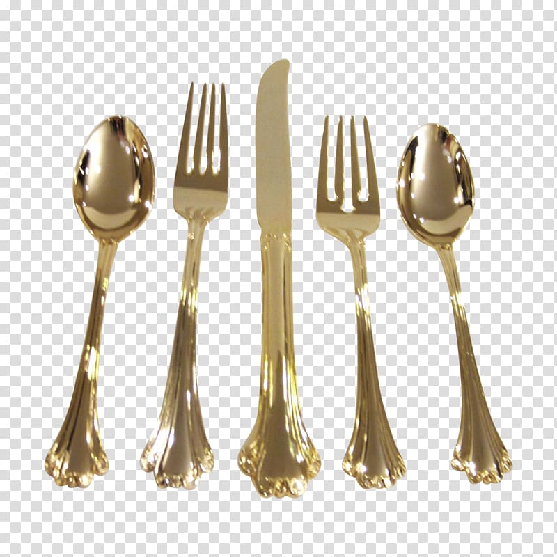 Fork Cutlery Gold plating Stainless steel, fork transparent background PNG clipart
