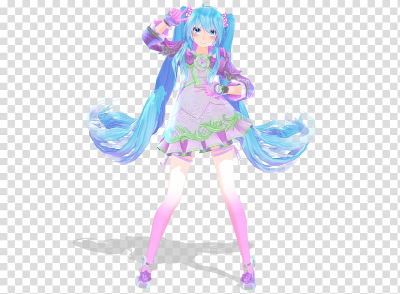 Hatsune Miku MikuMikuDance Chibi Vocaloid Kaito, Dress Model transparent background PNG clipart