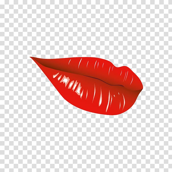red lips art illustration, Lipstick Kiss Euclidean , Lips transparent background PNG clipart