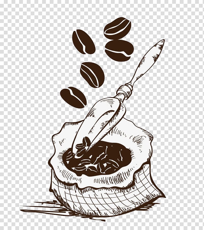 Coffee bean Bagel Espresso Cafe, Coffee beans transparent background PNG clipart