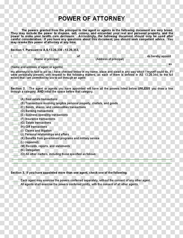 Document Template Power of attorney Form Letter, Iowa Attorney General transparent background PNG clipart