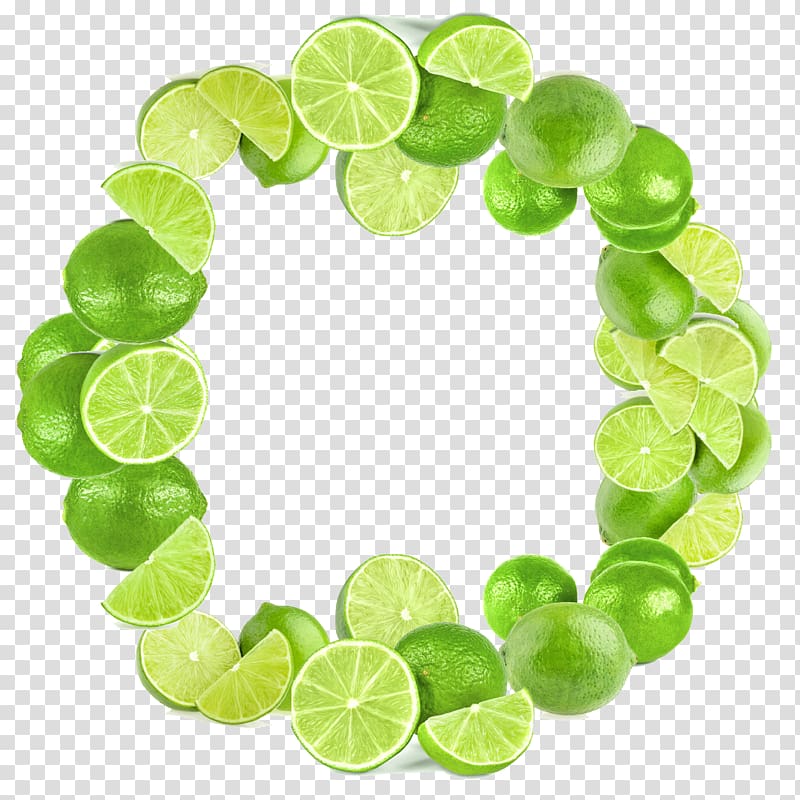 sliced green limes, Lemon-lime drink, Lime ring transparent background PNG clipart