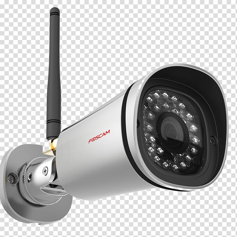 gray Fooscam bullet-type security camera, IP camera 1080p Wireless security camera Video Cameras, cctv transparent background PNG clipart