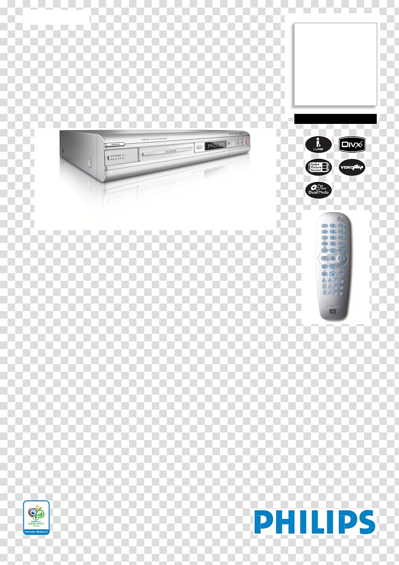 Philips Television Electronics Product Manuals DVD, Dvd Recorder transparent background PNG clipart