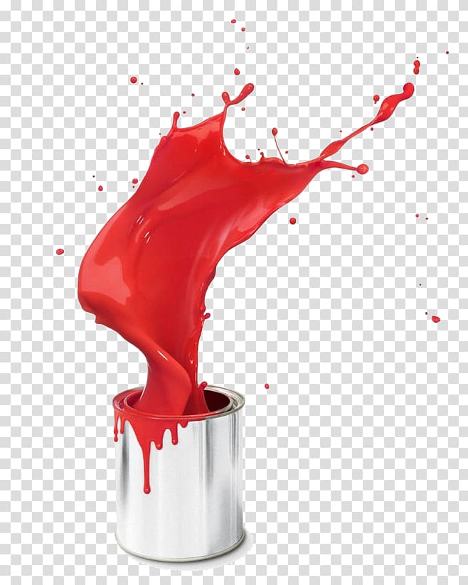 Red Paint Illustration Paint Bucket Red Bucket Of Paint Transparent
