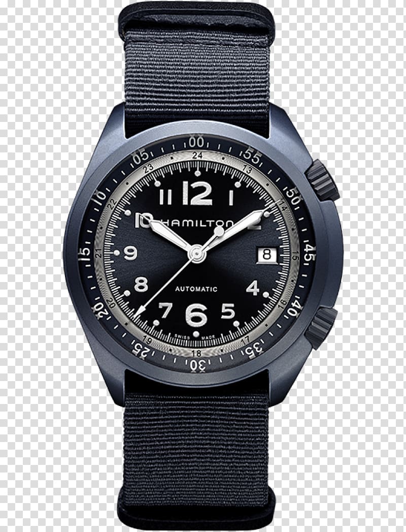 Hamilton Khaki Aviation Pilot Auto Hamilton Watch Company 0506147919 Blue, watch transparent background PNG clipart