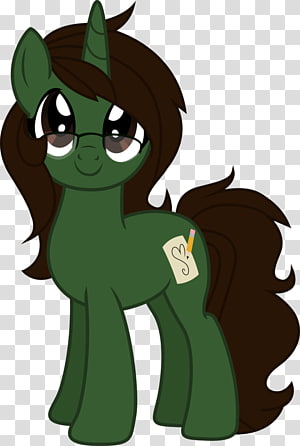 Horse Green Legendary creature , Heart shadow transparent background PNG clipart thumbnail