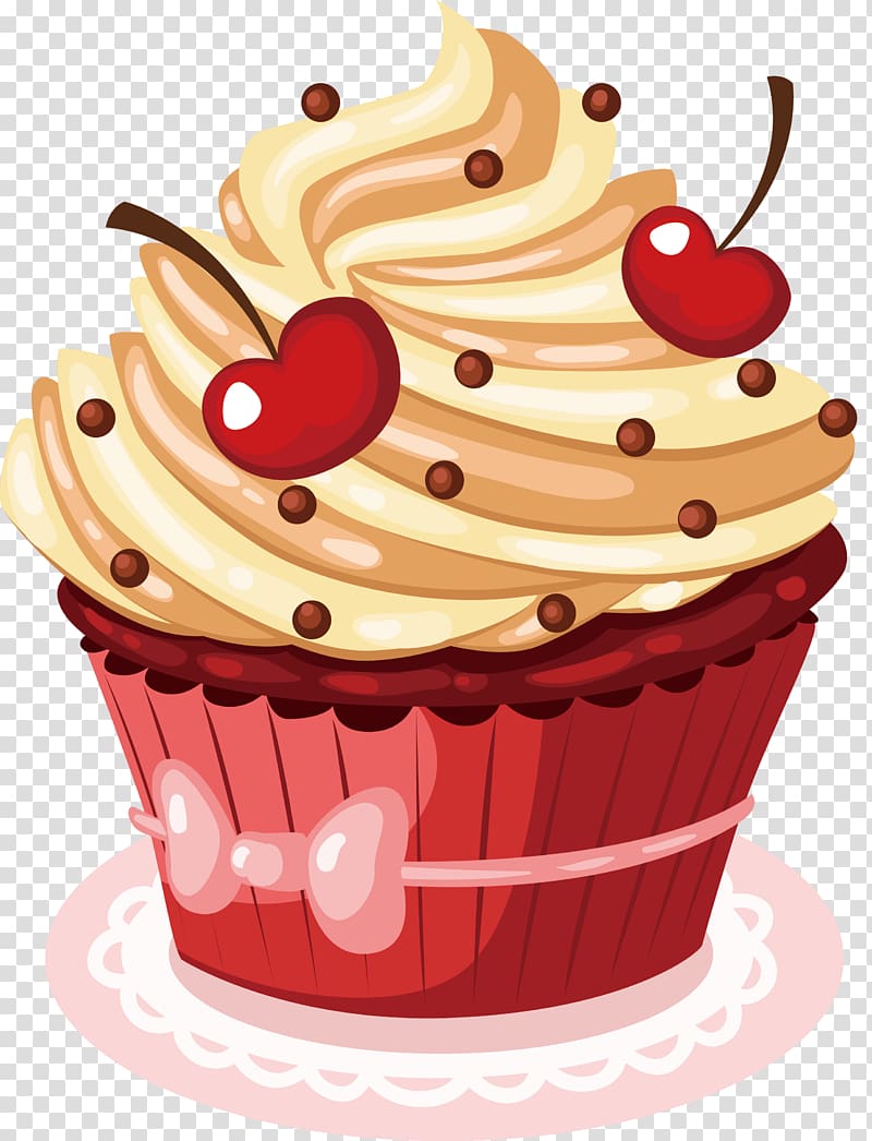 cupcake , Happy Birthday to You Wish Greeting card, Cherry Cake transparent background PNG clipart