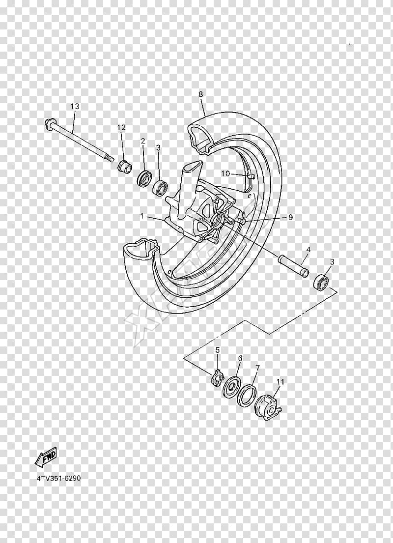 Yamaha Motor Company Yamaha YZF600R Motorcycle Stoppie Sketch, motorcycle transparent background PNG clipart
