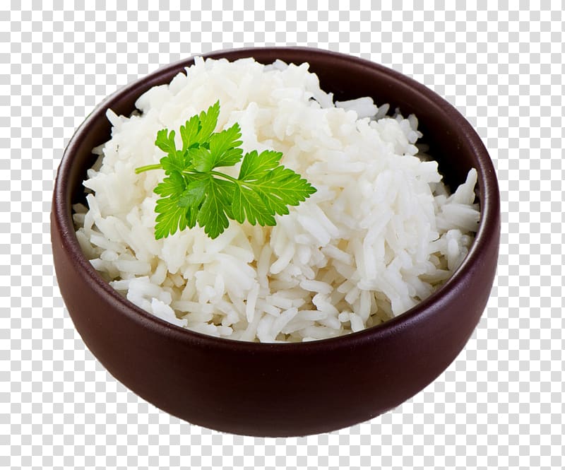 white rice in bowl, Cooked rice White rice Food, rice transparent background PNG clipart