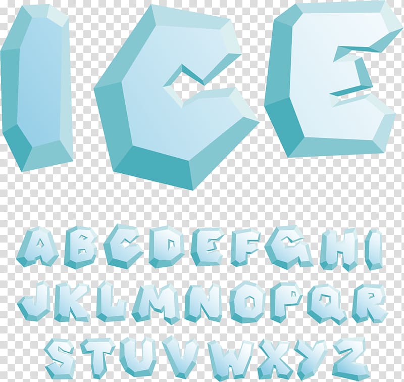 blue ICE alphabet art, English alphabet Ice Letter, Blue ice WordArt transparent background PNG clipart