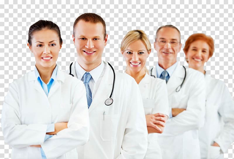 five men and women doctors art, Medicine Physician Clothing Urgent care Patient, Doctor transparent background PNG clipart