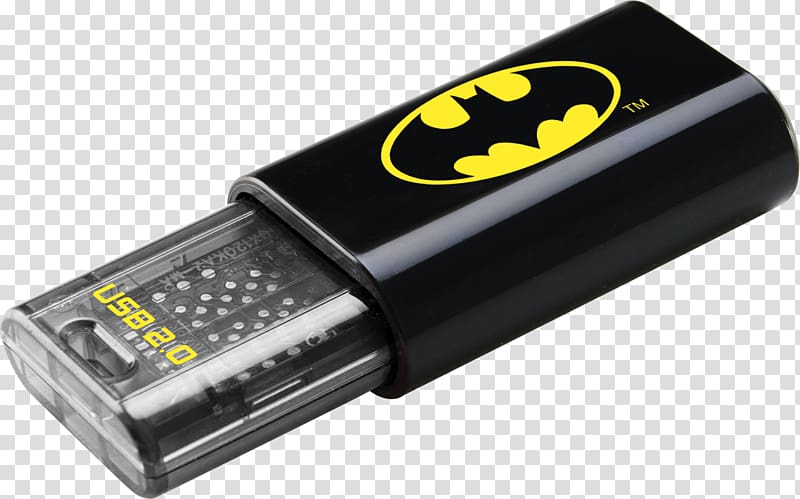 Batman USB Flash Drives EMTEC Click 8 GB USB 2.0 Flash Drive, batman transparent background PNG clipart