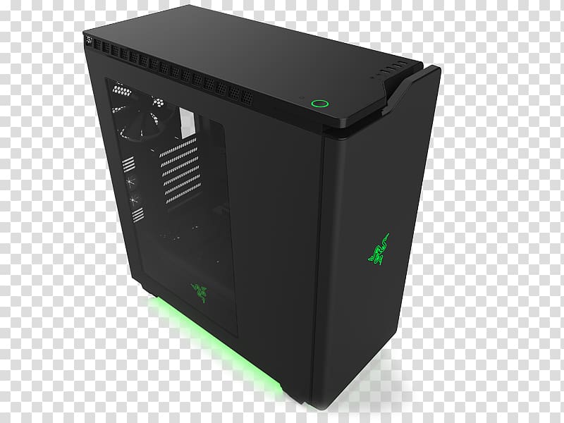 Computer Cases & Housings NZXT ミドルタワー H440 H440MB-RazerSE NZXT H440 Razer Edition Matte Black ATX Case, No PSU Razer Inc. Computer keyboard, h440 custom pc transparent background PNG clipart