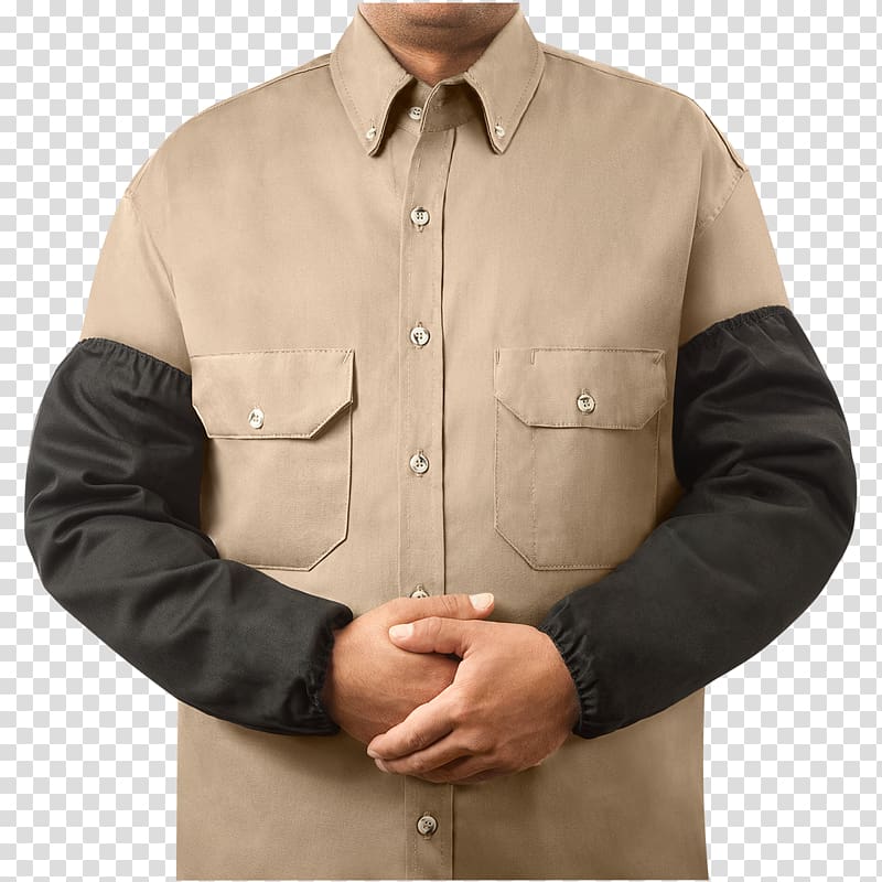 Flame retardant Sleeve Welding Dress shirt Glove, dress shirt transparent background PNG clipart