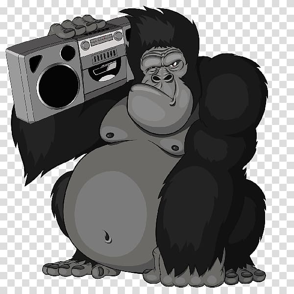 Gorilla Ape Orangutan , black gorilla transparent background PNG clipart