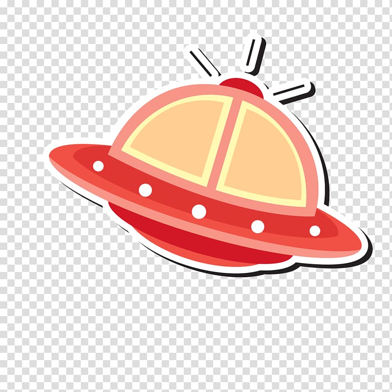 Sticker Wall decal Spacecraft Illustration, Red spaceship stickers transparent background PNG clipart