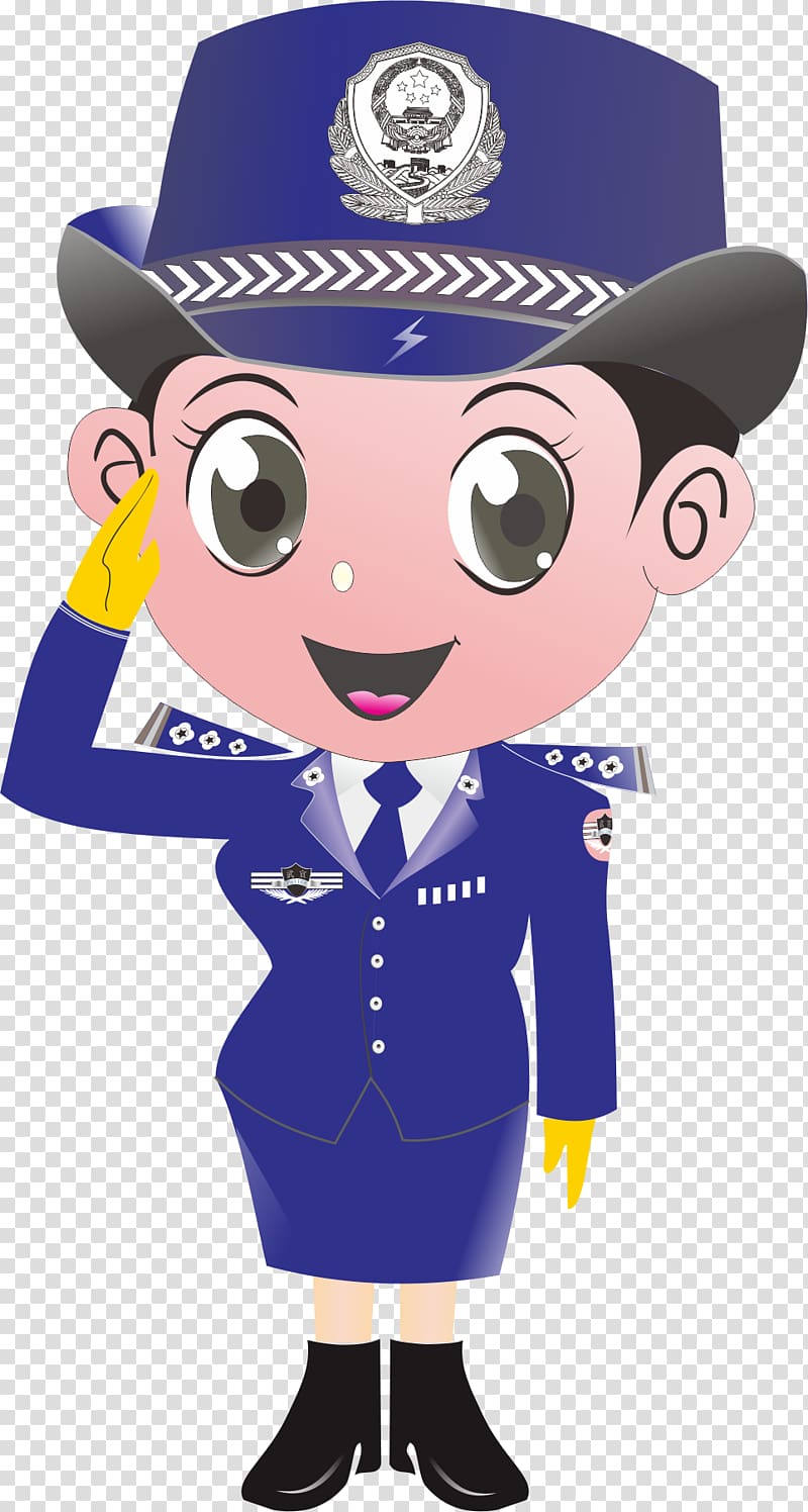 Police officer Cartoon, Female police elements transparent background PNG clipart
