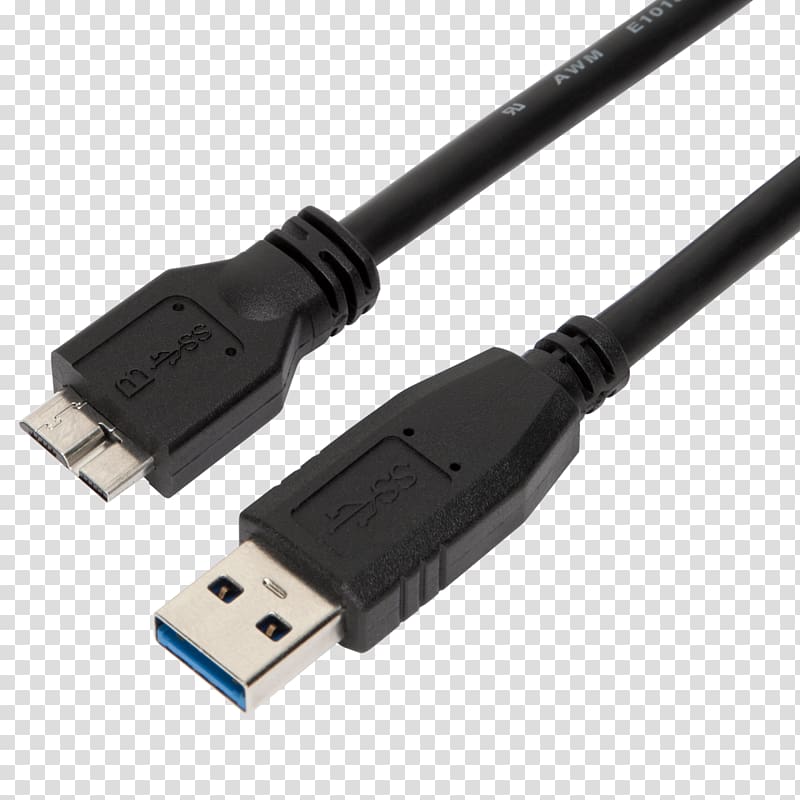 USB 3.0 Electrical cable Micro-USB USB-C, micro usb cable transparent background PNG clipart