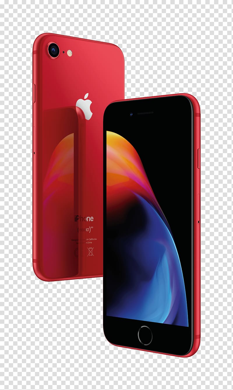 Apple iPhone 8 Apple iPhone 7 Plus product red, Iphone red transparent background PNG clipart
