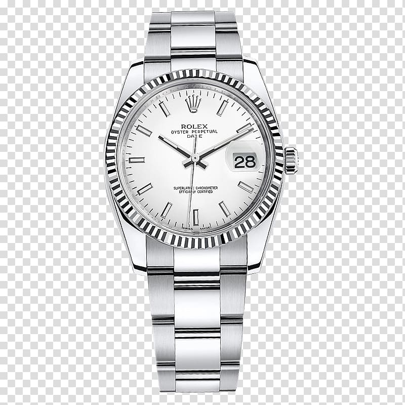 Rolex Datejust Watch Jewellery Diamond, Silver Rolex watches female form transparent background PNG clipart
