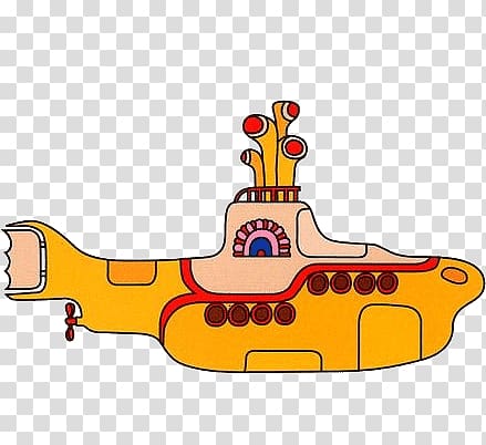yellow and red submarine illustration, Yellow Submarine transparent background PNG clipart