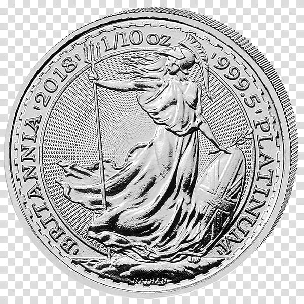 Royal Mint Britannia Platinum coin Bullion coin, Coin transparent background PNG clipart