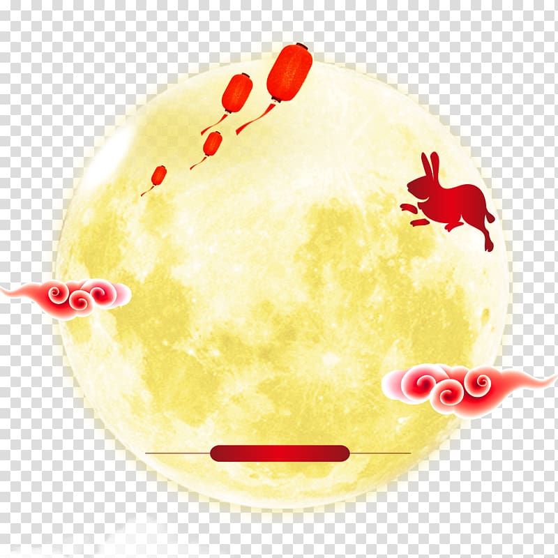 Mid-Autumn Festival Moon rabbit Full moon, Mid Autumn Moon transparent background PNG clipart