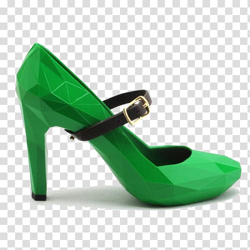 Shoe United Nude Boot High-heeled footwear Fashion, Green diamond shoes transparent background PNG clipart