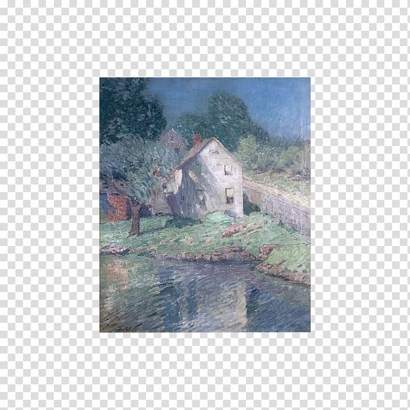Oil painting American Impressionism Artist, watercolor house transparent background PNG clipart
