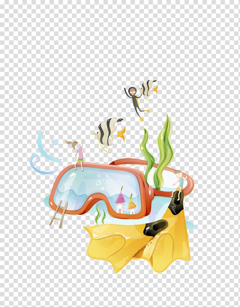 Goggles Cartoon Glasses , Diving Goggles transparent background PNG clipart