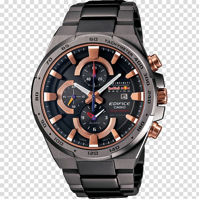 Red Bull Racing Casio Edifice Watch Chronograph, Casio Edifice transparent background PNG clipart