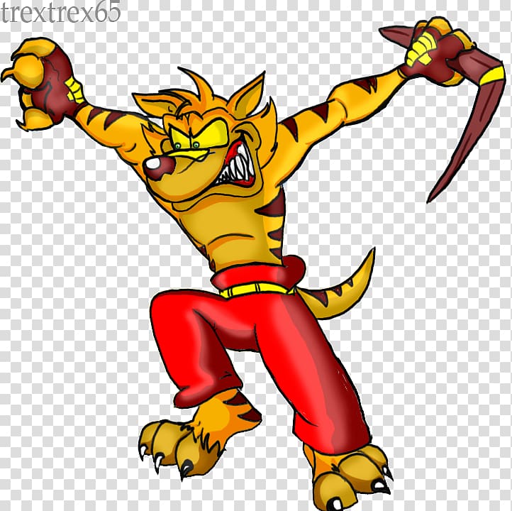 Ty the Tasmanian Tiger , Cartoon Tiger Paw transparent background PNG clipart