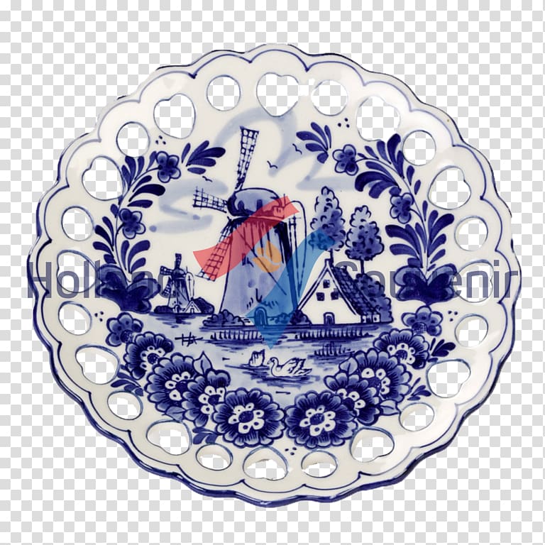 Delftware Plate Saucer Blue and white pottery, Plate transparent background PNG clipart