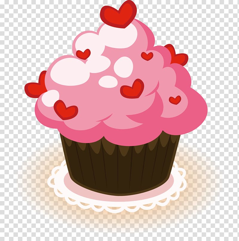 Cupcake Birthday cake Muffin Bakery, Lovely Cake transparent background PNG clipart