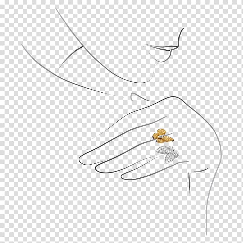 Drawing /m/02csf Line art , finger ring transparent background PNG clipart